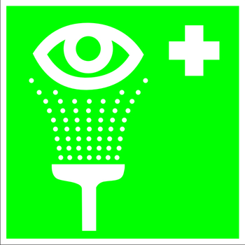 Ec04 пункт обработки глаз (пластик, 200х200 мм) - Знаки безопасности - Знаки медицинского и санитарного назначения - vektorb.ru