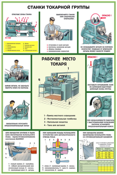 ПС08 Безопасность труда при металлообработке (пластик, А2, 5 листов) - Плакаты - Безопасность труда - vektorb.ru
