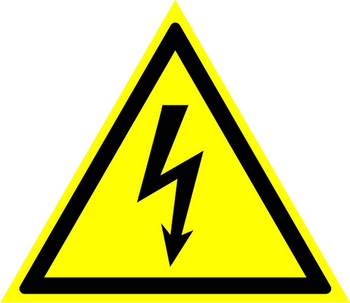 W08 внимание! опасность поражения электрическим током  (пленка, сторона 300 мм) - Знаки безопасности - Предупреждающие знаки - vektorb.ru